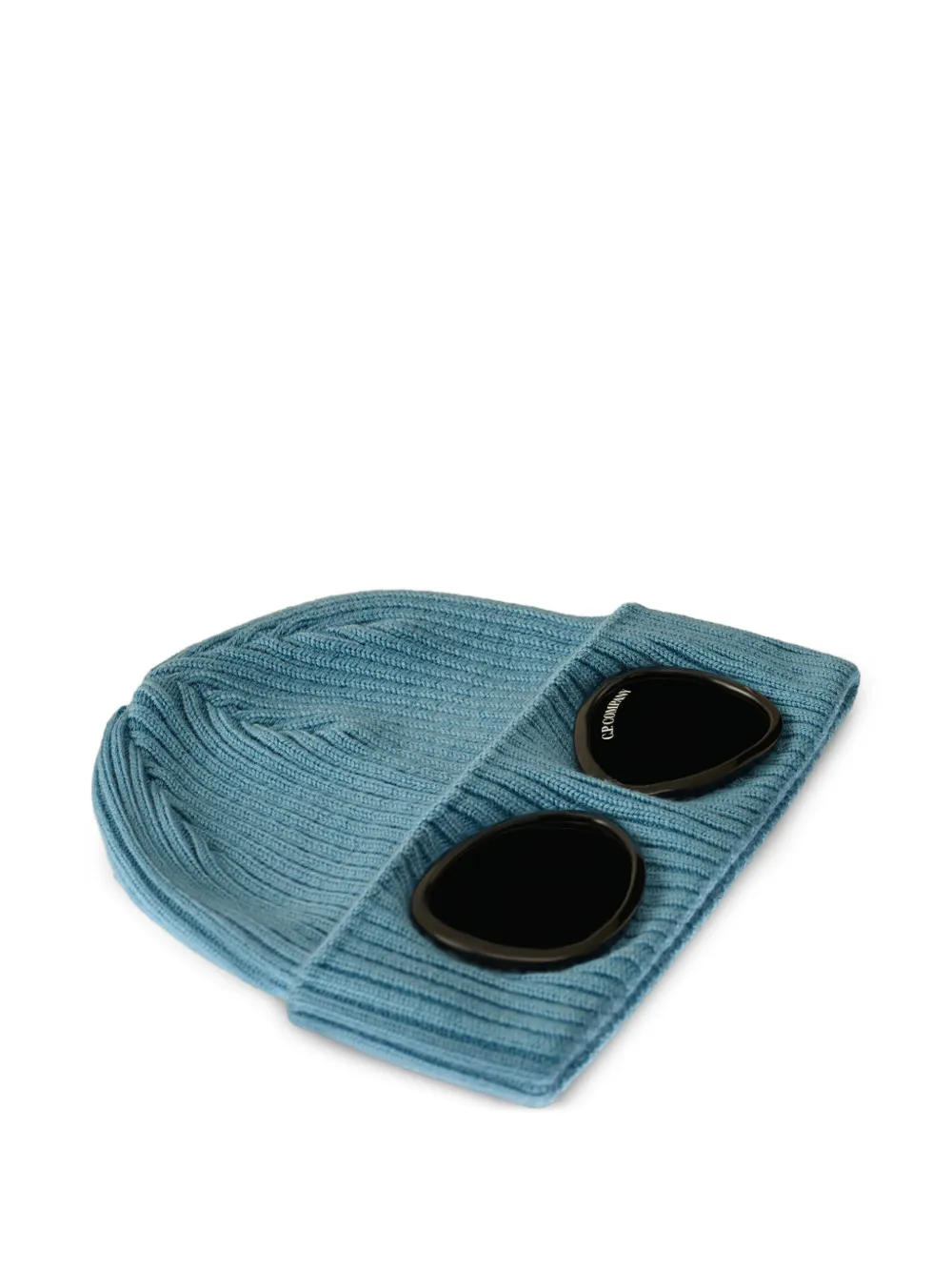 C.P. Company Kids Geribbelde muts met Goggle-detail Blauw