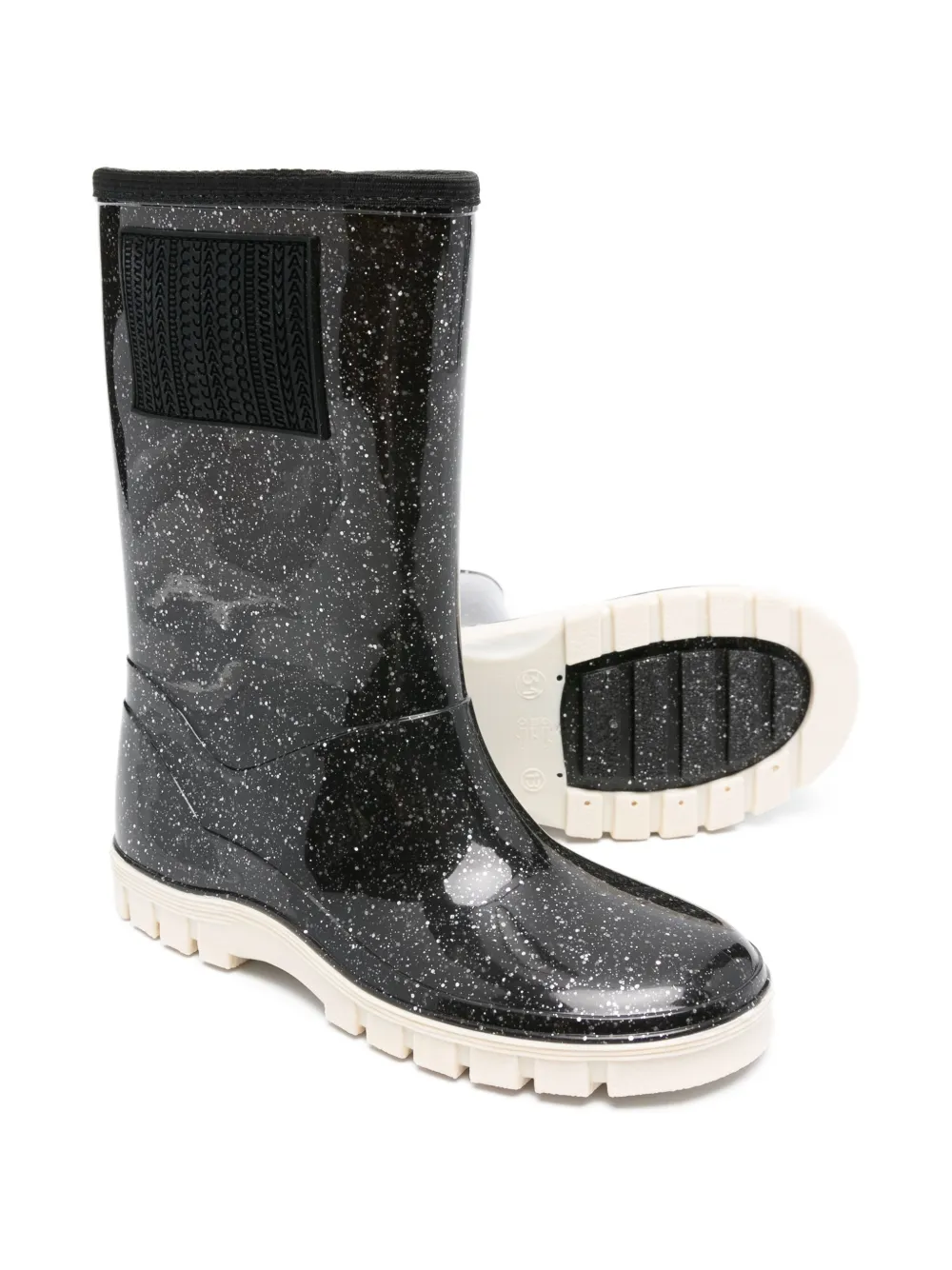 Marc Jacobs Kids glitter-detail rubber boots - Zwart