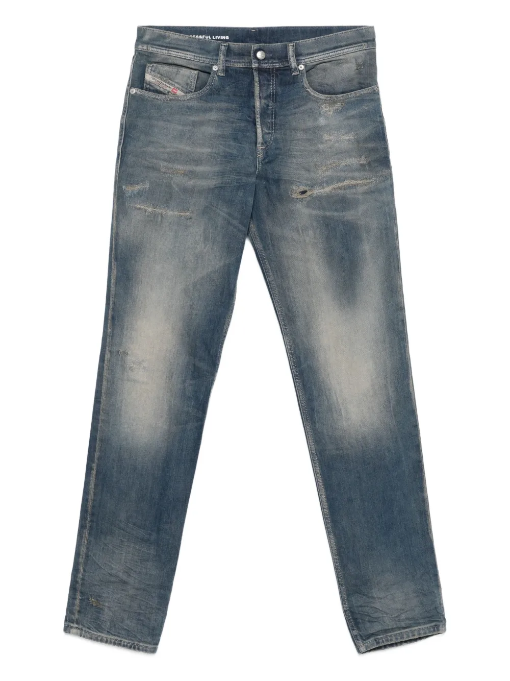 Diesel Calça jeans com efeito destroyed | Azul | Image 1