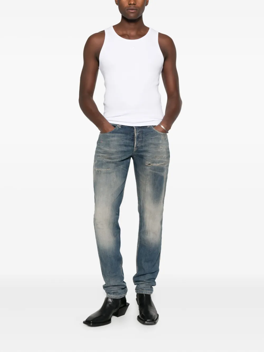 Diesel distressed-effect jeans - Blauw