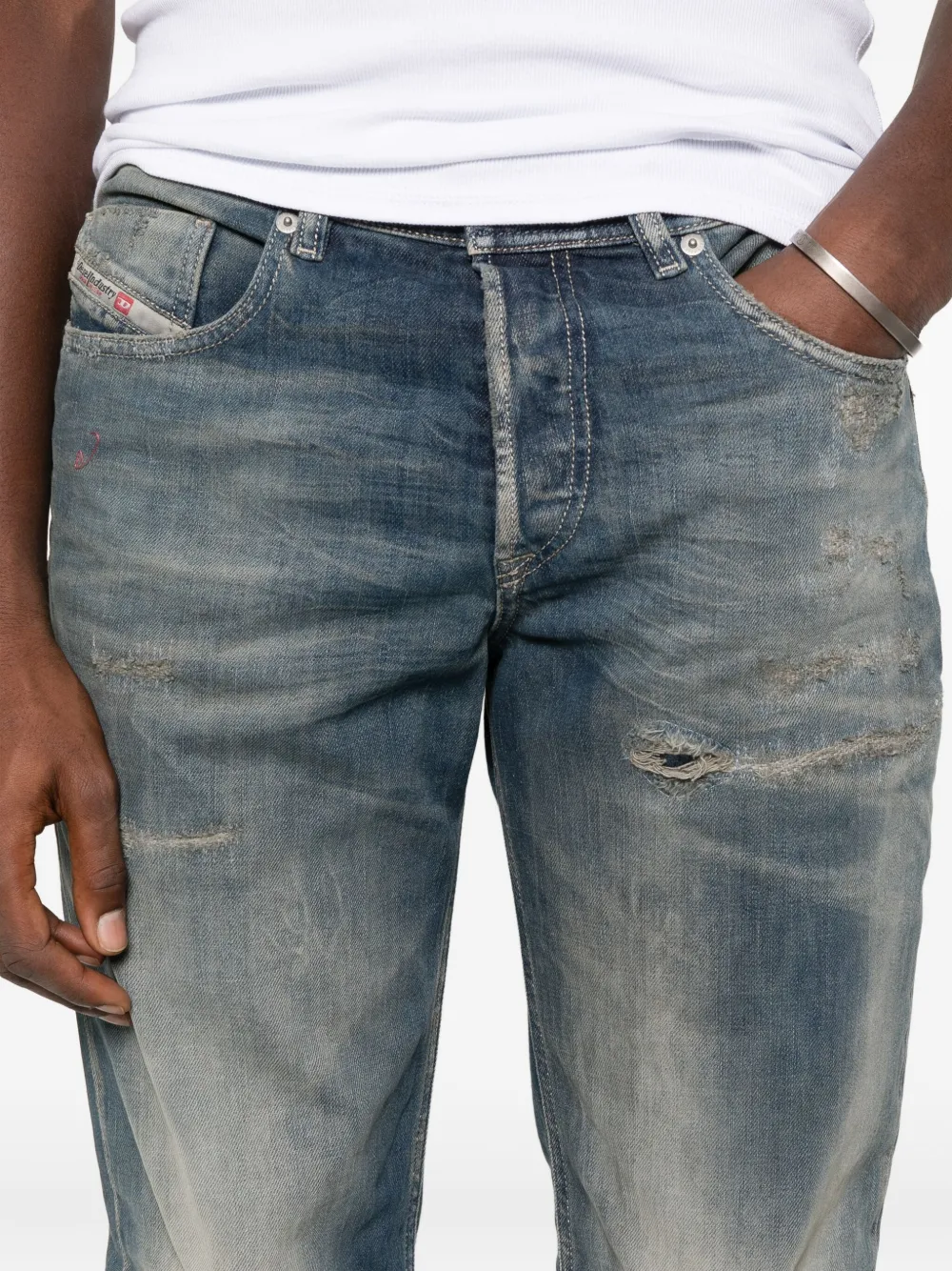 Diesel Distressed-effect Jeans In Blue