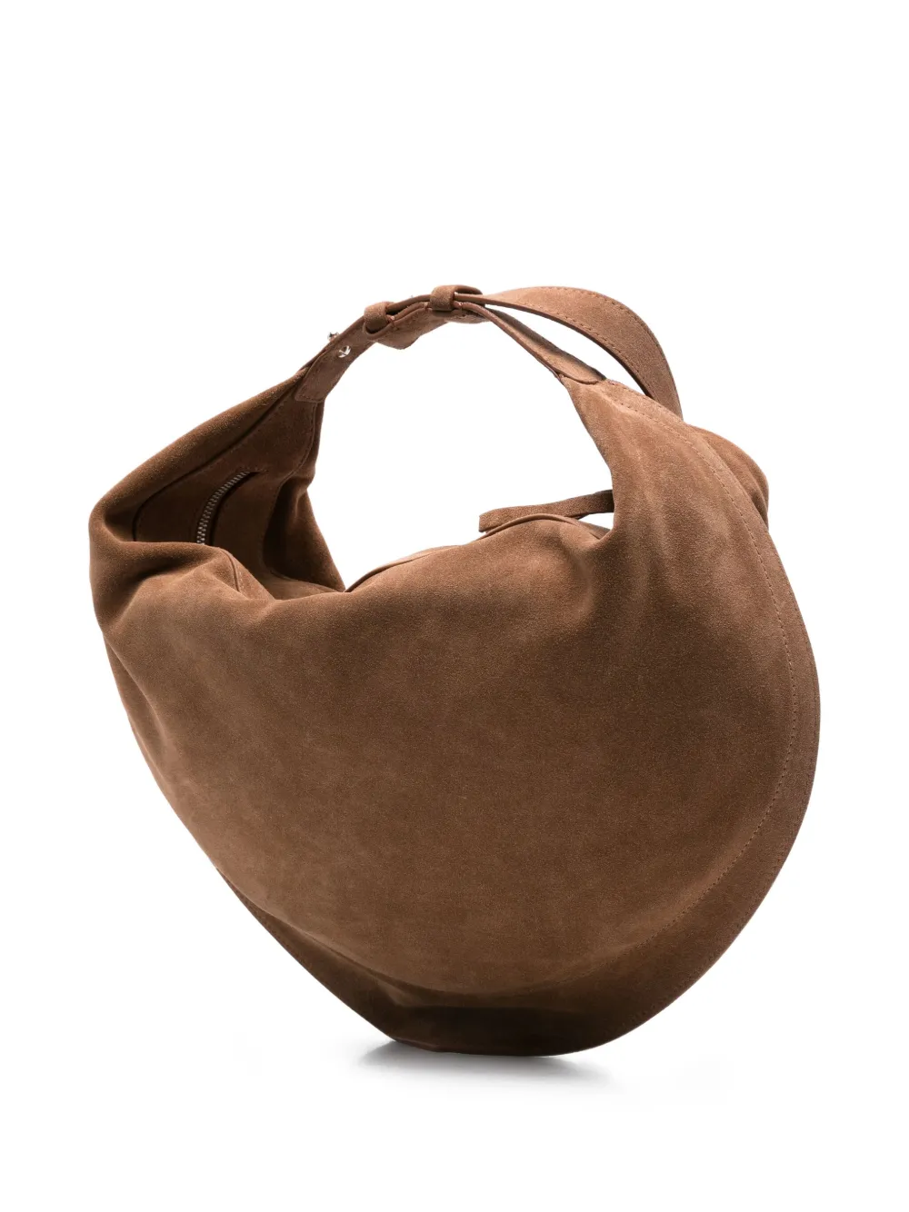 FEDERICO CINA Tortellino suède shopper - Bruin