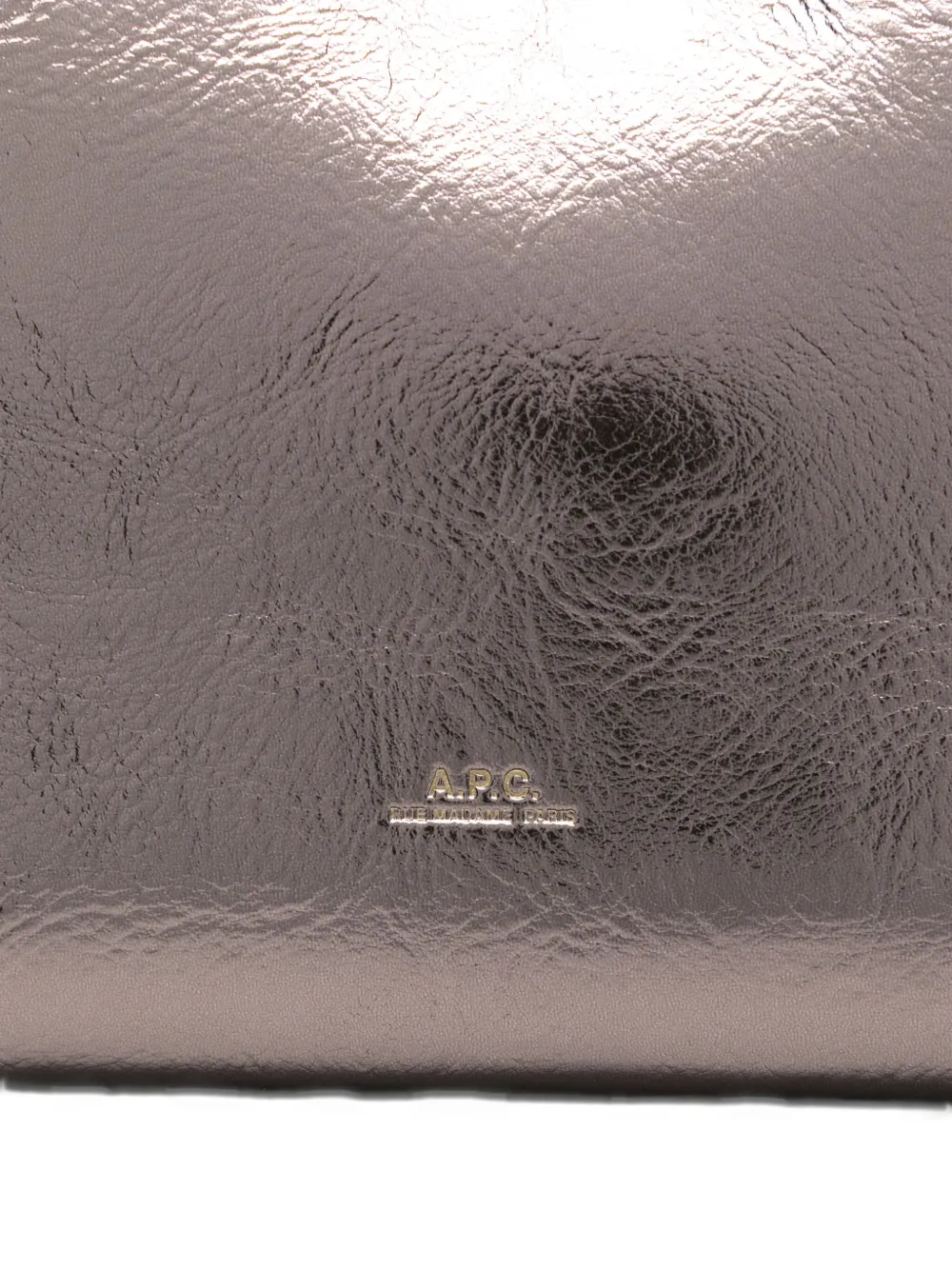 A.P.C. metallic-effect leather cross body bag Goud