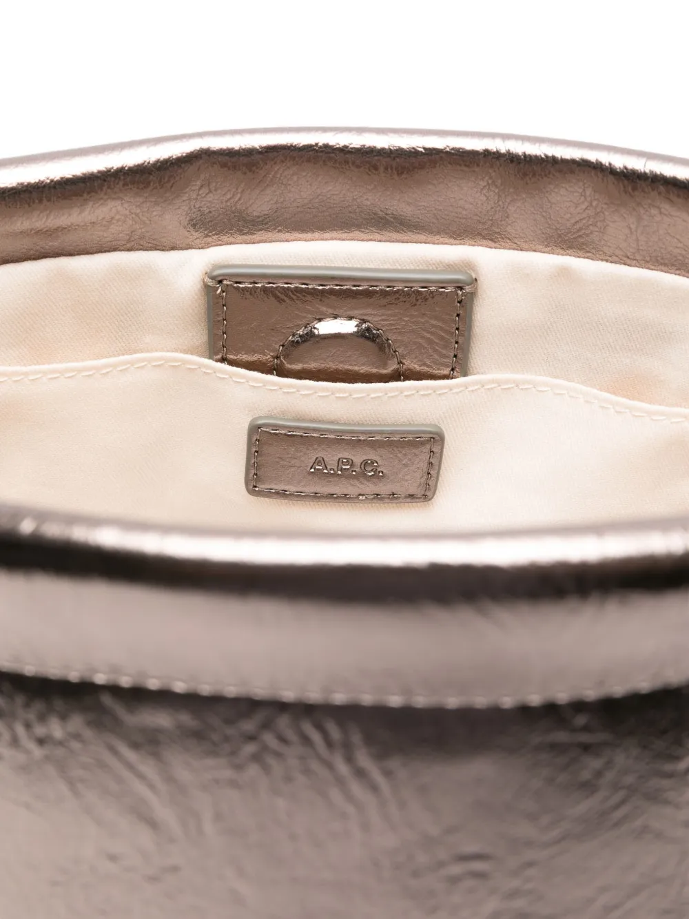A.P.C. metallic-effect leather cross body bag Goud