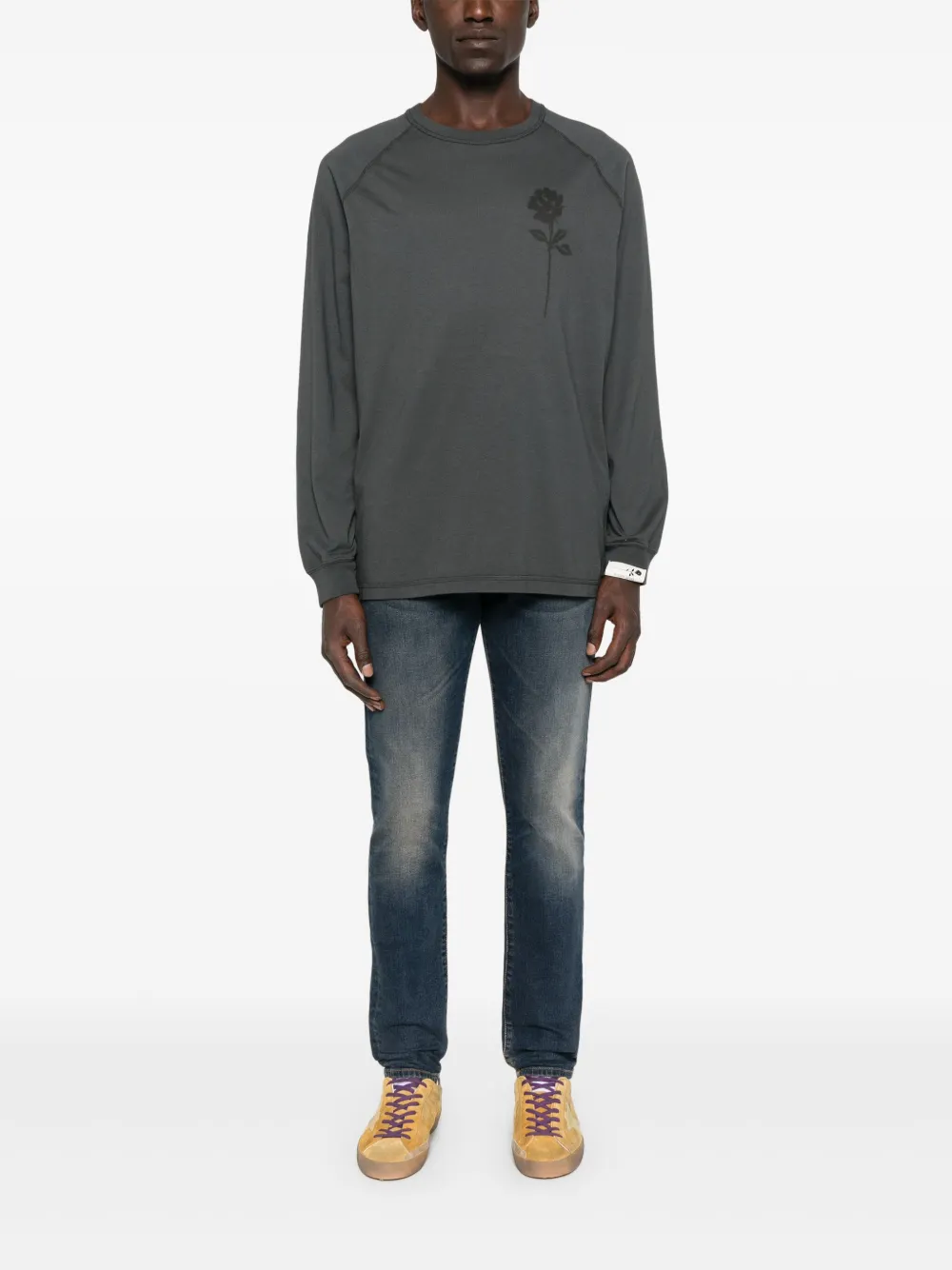 Golden Goose rose-print raglan T-shirt | T-Shirts | Image 2
