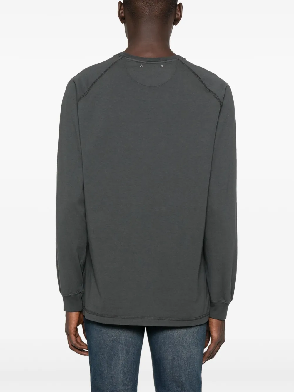 Golden Goose Raglan T-shirt met roosprint Grijs