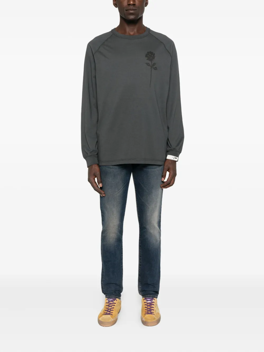 Diesel Katoenen jeans met vervaagd effect Blauw