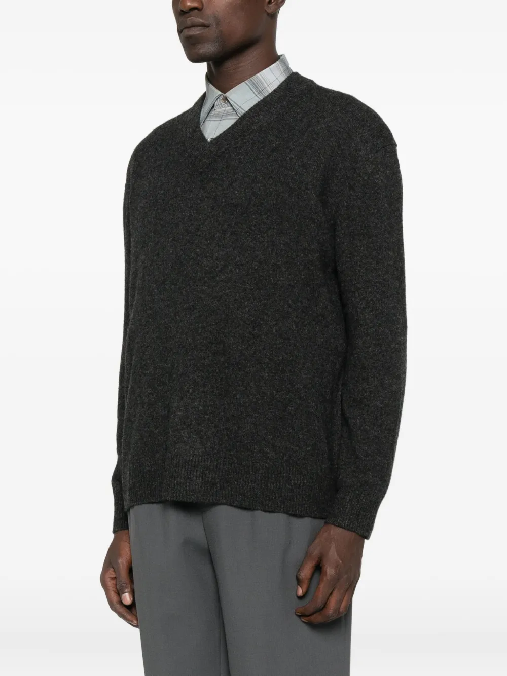 A.P.C. Wollen sweater met V-hals Grijs