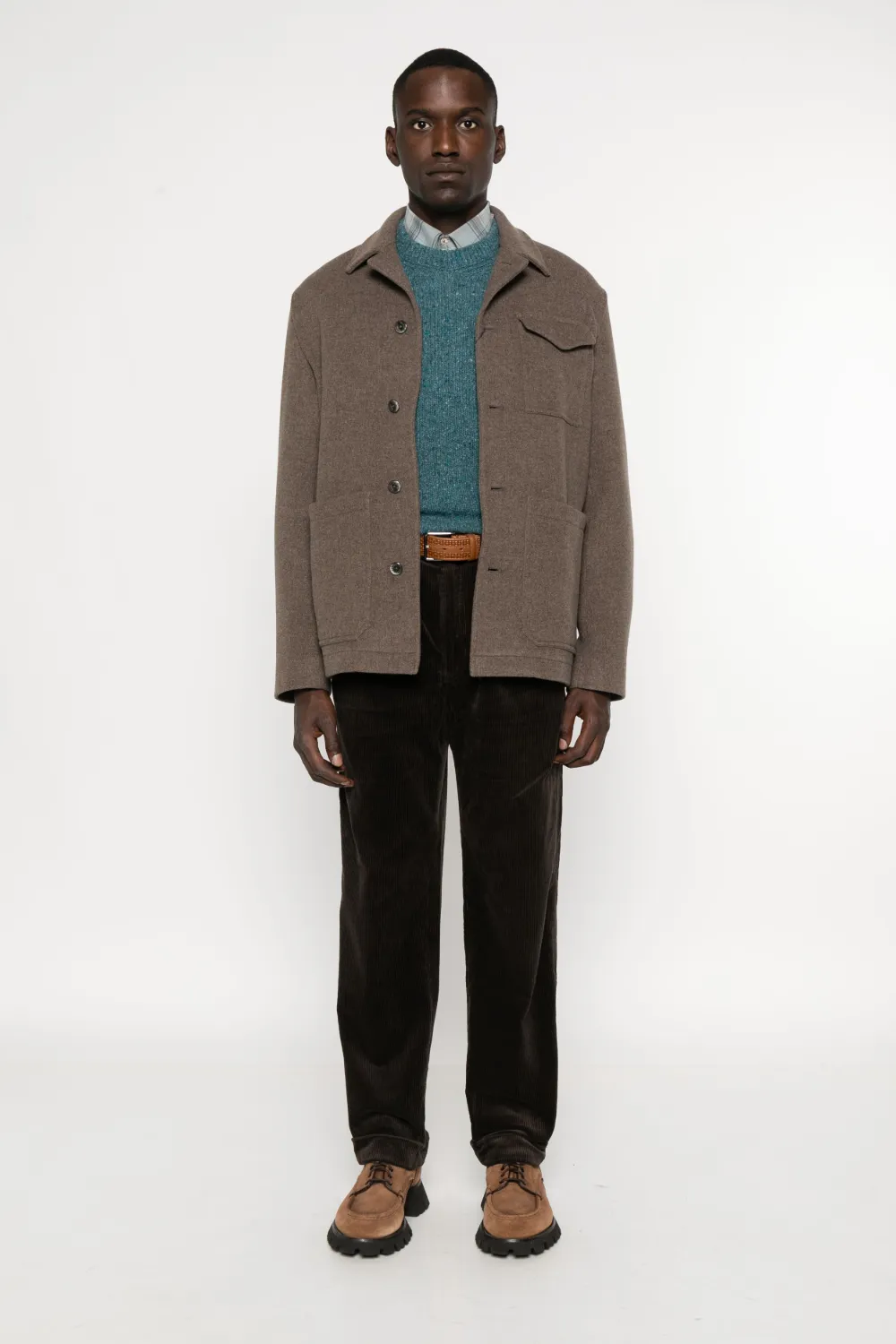 Polo Ralph Lauren Pleated Corduroy Trousers In Brown