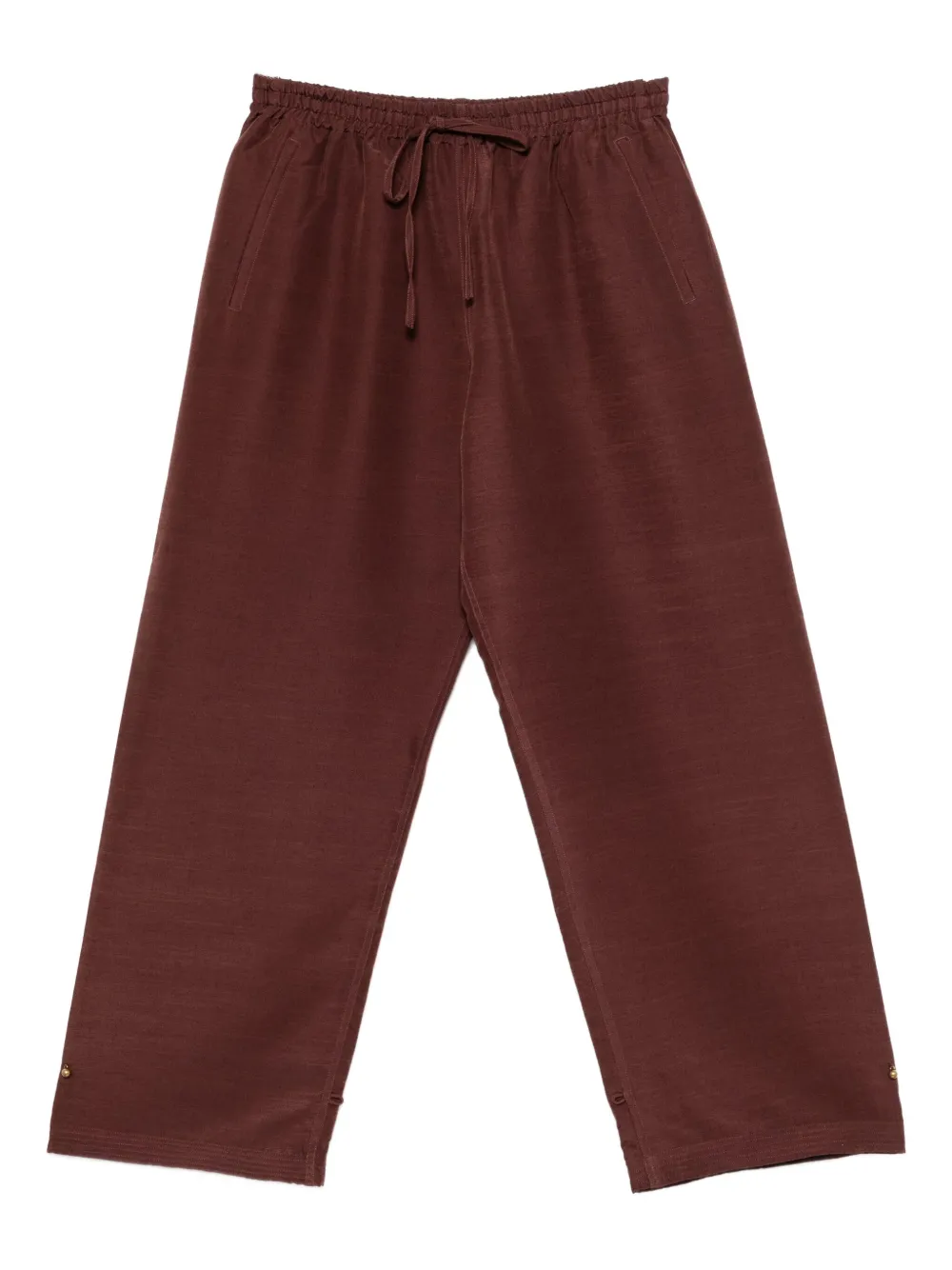Samuel Gui Yang Straight Trousers In Brown