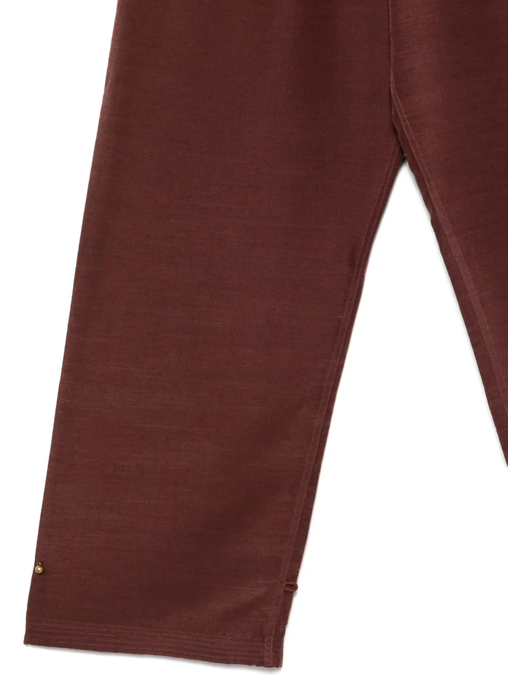 Samuel Gui Yang Straight Trousers In Brown