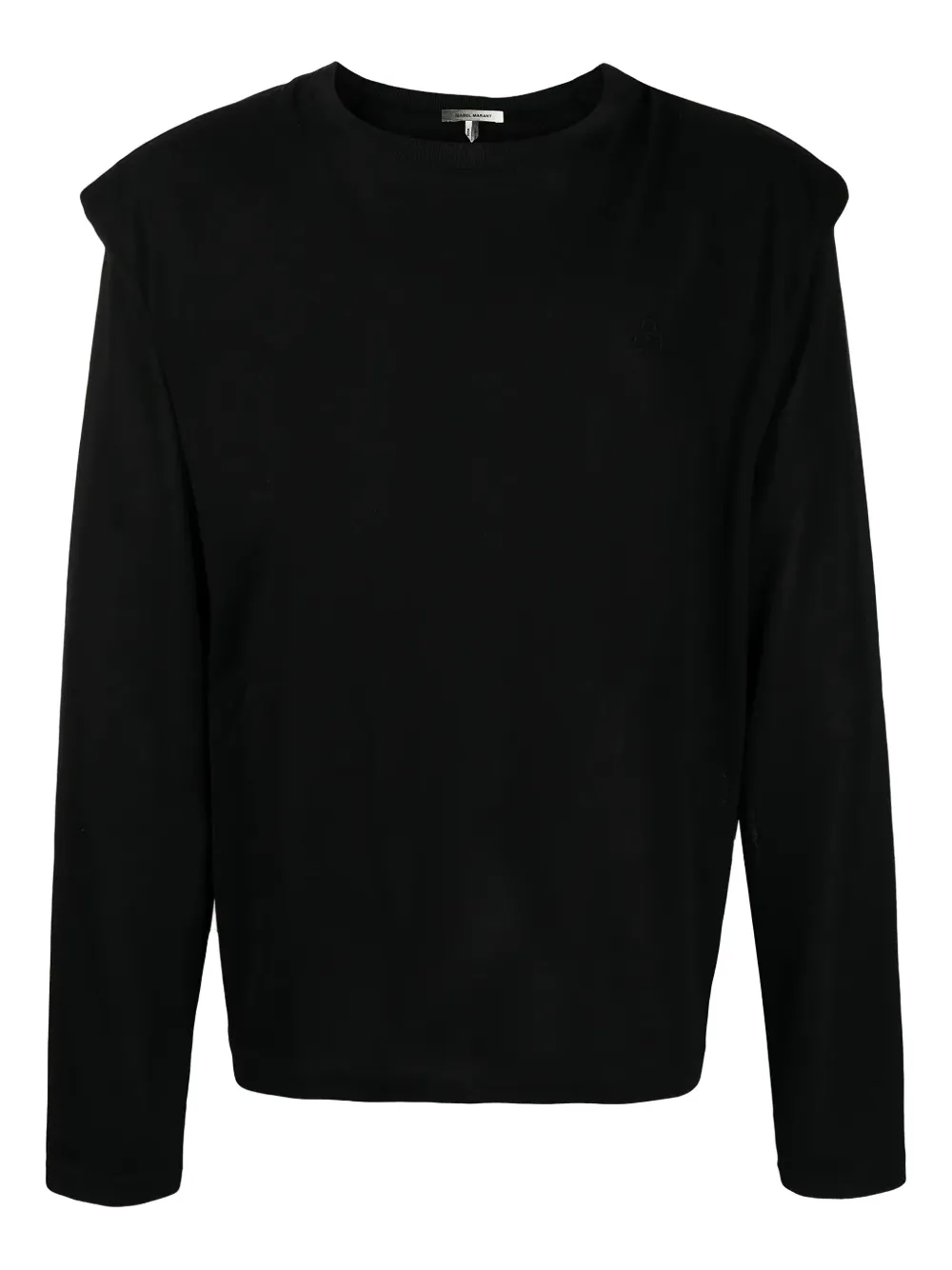MARANT padded-shoulder cotton sweatshirt Zwart