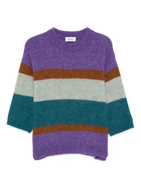 Niu striped crew-neck sweater