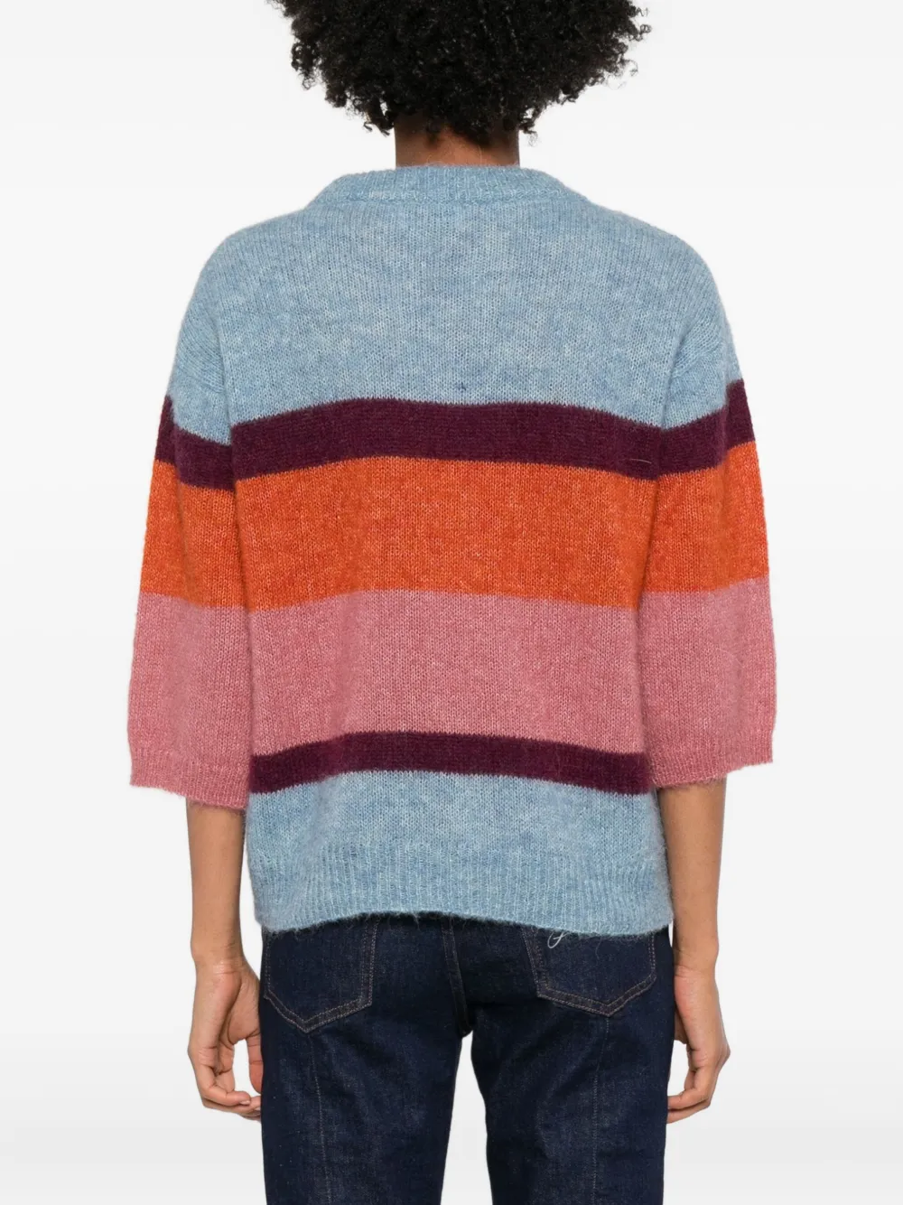 Niū Stripe-pattern Round-neck Sweater In Multi