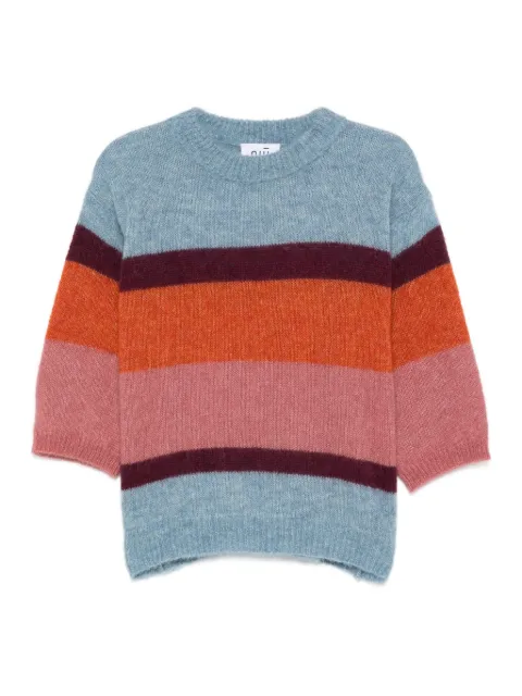 Niu stripe-pattern round-neck sweater