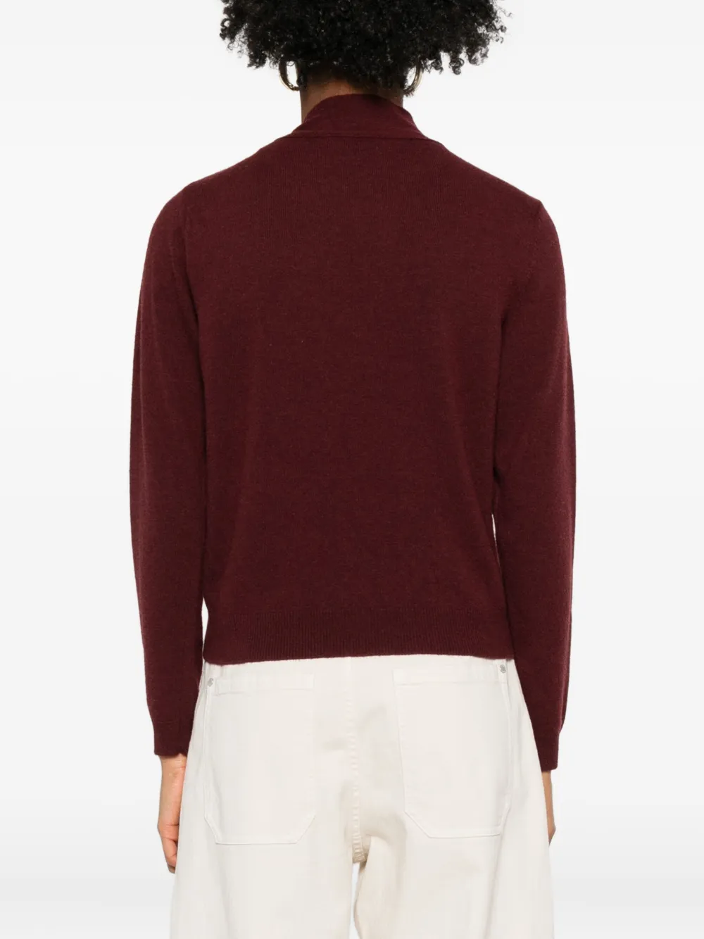 Niū Neck-tie Sweater In Burgundy