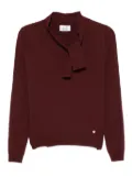 Niu neck-tie sweater - Red