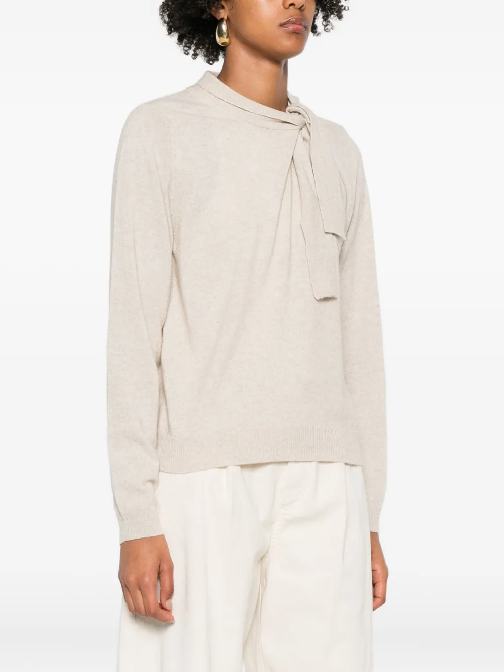 Niū Tie-neck Sweater In Neutral