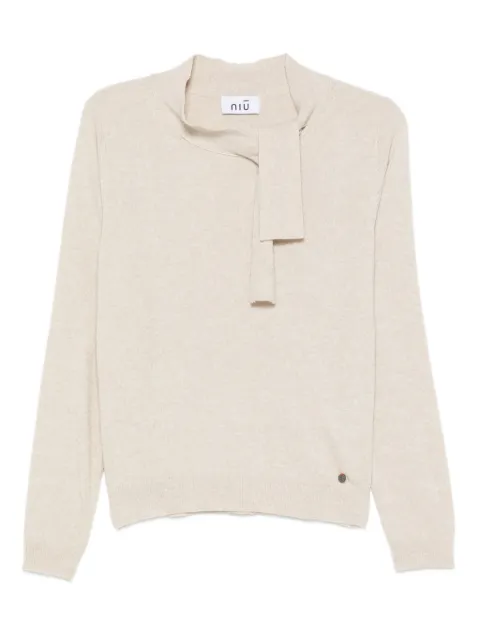 Niu tie-neck sweater