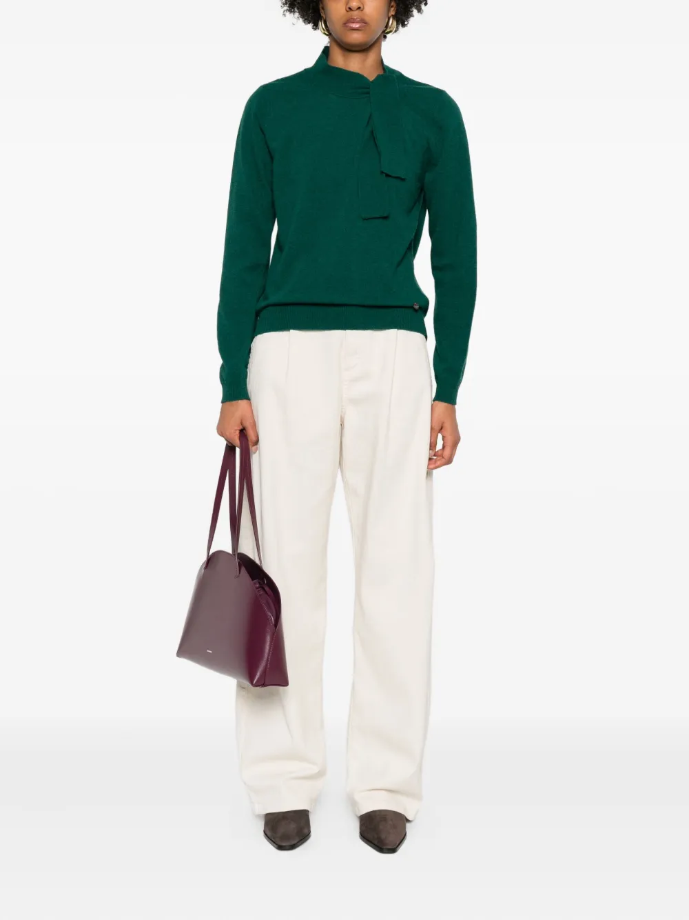 Niu tie-neck sweater | Knitted Sweaters | Image 2
