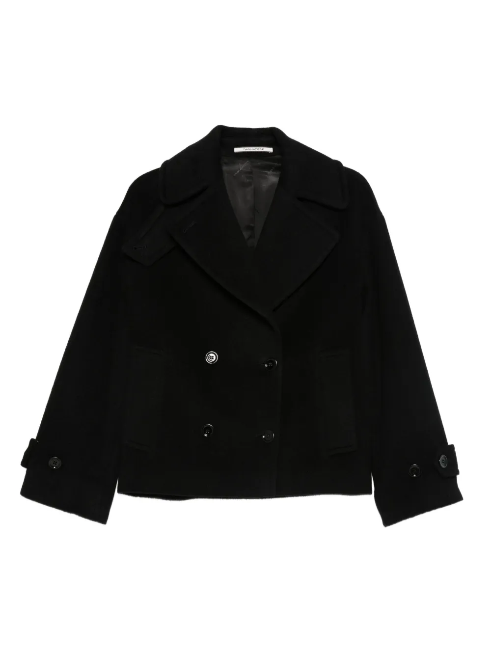 Tagliatore Double-breasted Long-sleeve Jacket In Black