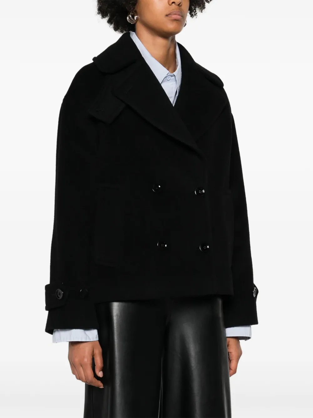 Tagliatore Double-breasted Long-sleeve Jacket In Black