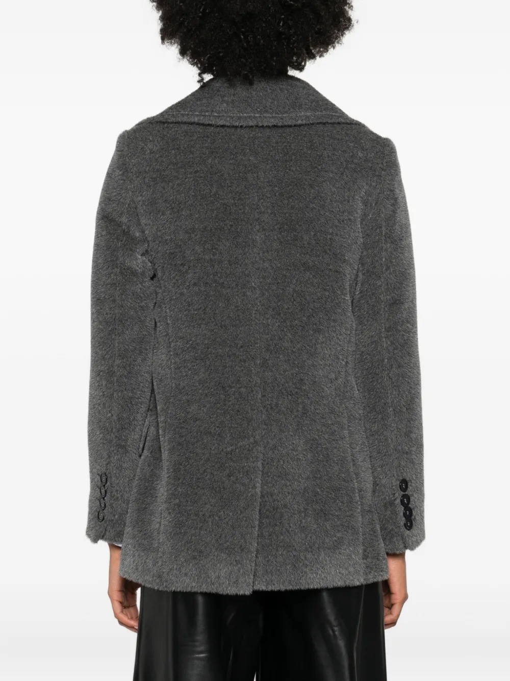 Tagliatore Double-breasted Notched Coat In Gray