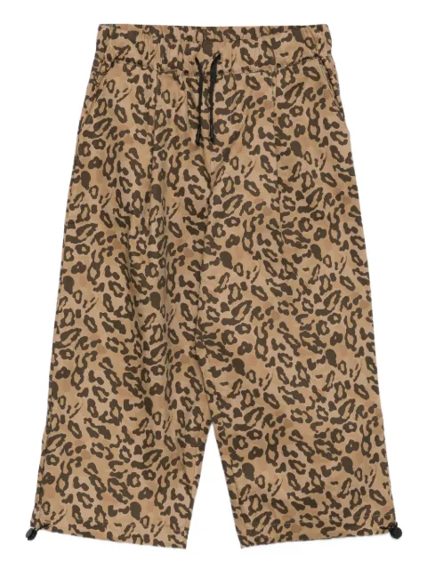 MSGM Kids leopard-print drawstring trousers