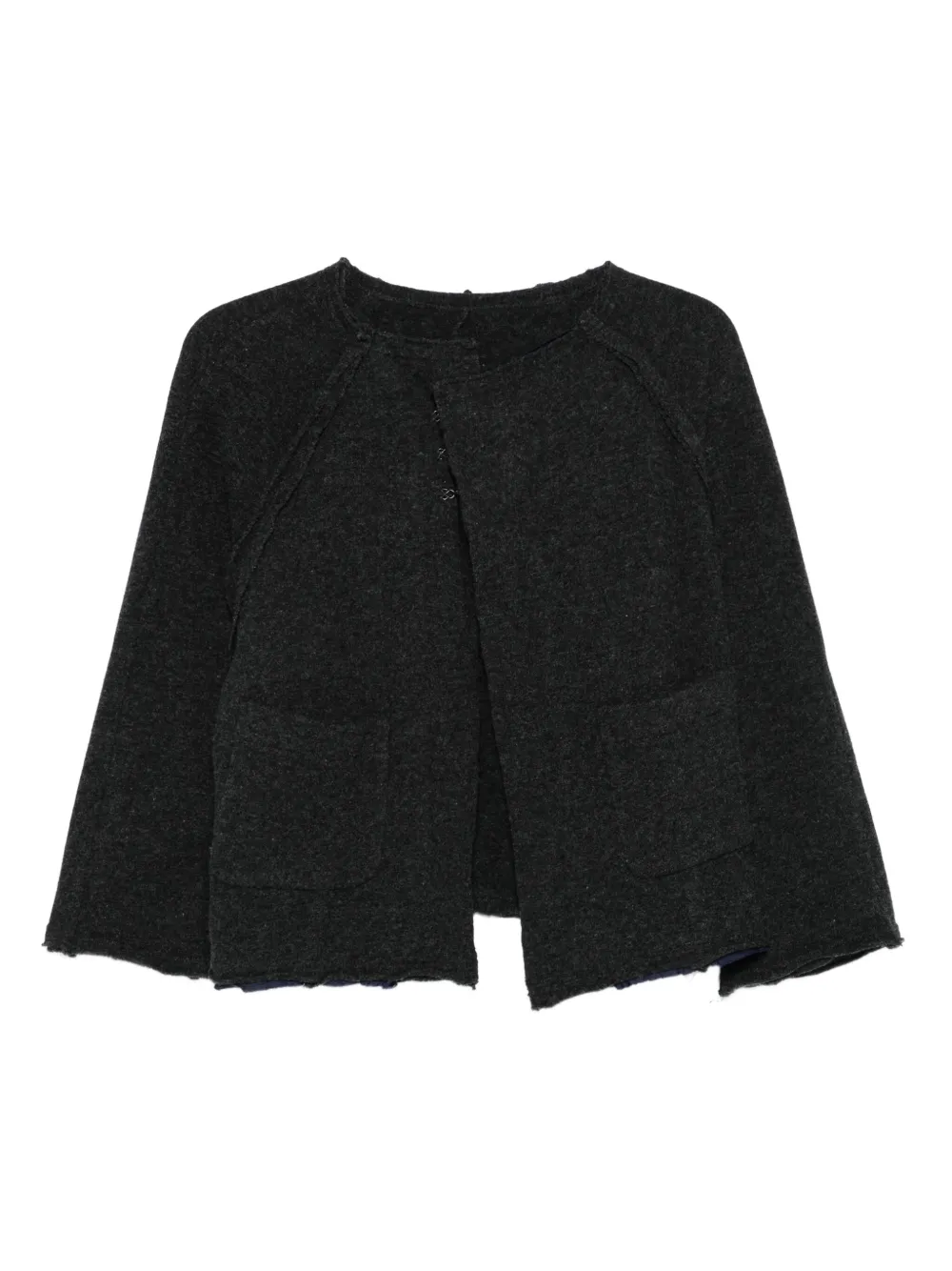 Pre-owned Comme Des Garçons 2000s Raglan-sleeve Jacket In Gray