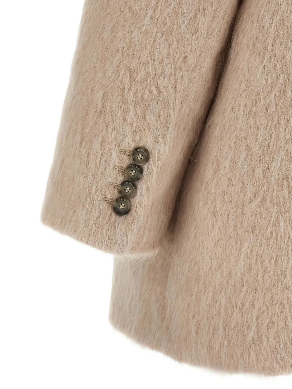 Peserico single-breasted flap-pocket blazer Beige