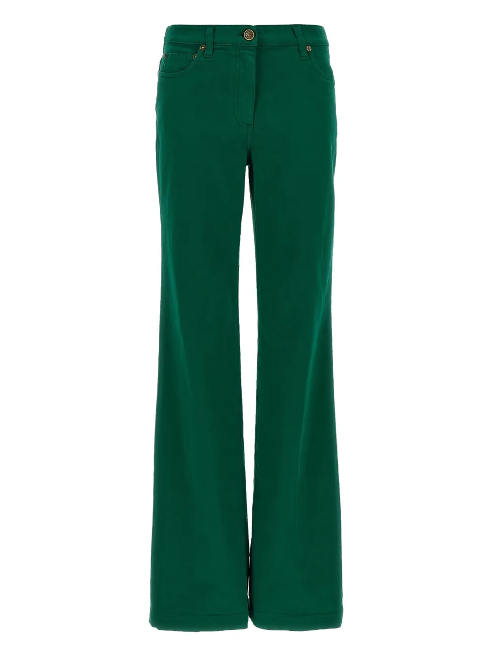 ETRO embroidered-logo back-patch trousers Groen