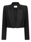 Givenchy peak-lapel padded-shoulder blazer - Black