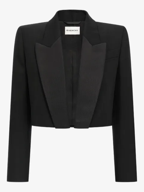 Givenchy peak-lapel padded-shoulder blazer