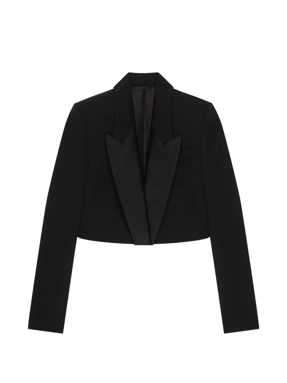 Givenchy cropped tuxedo jacket in wool · 38