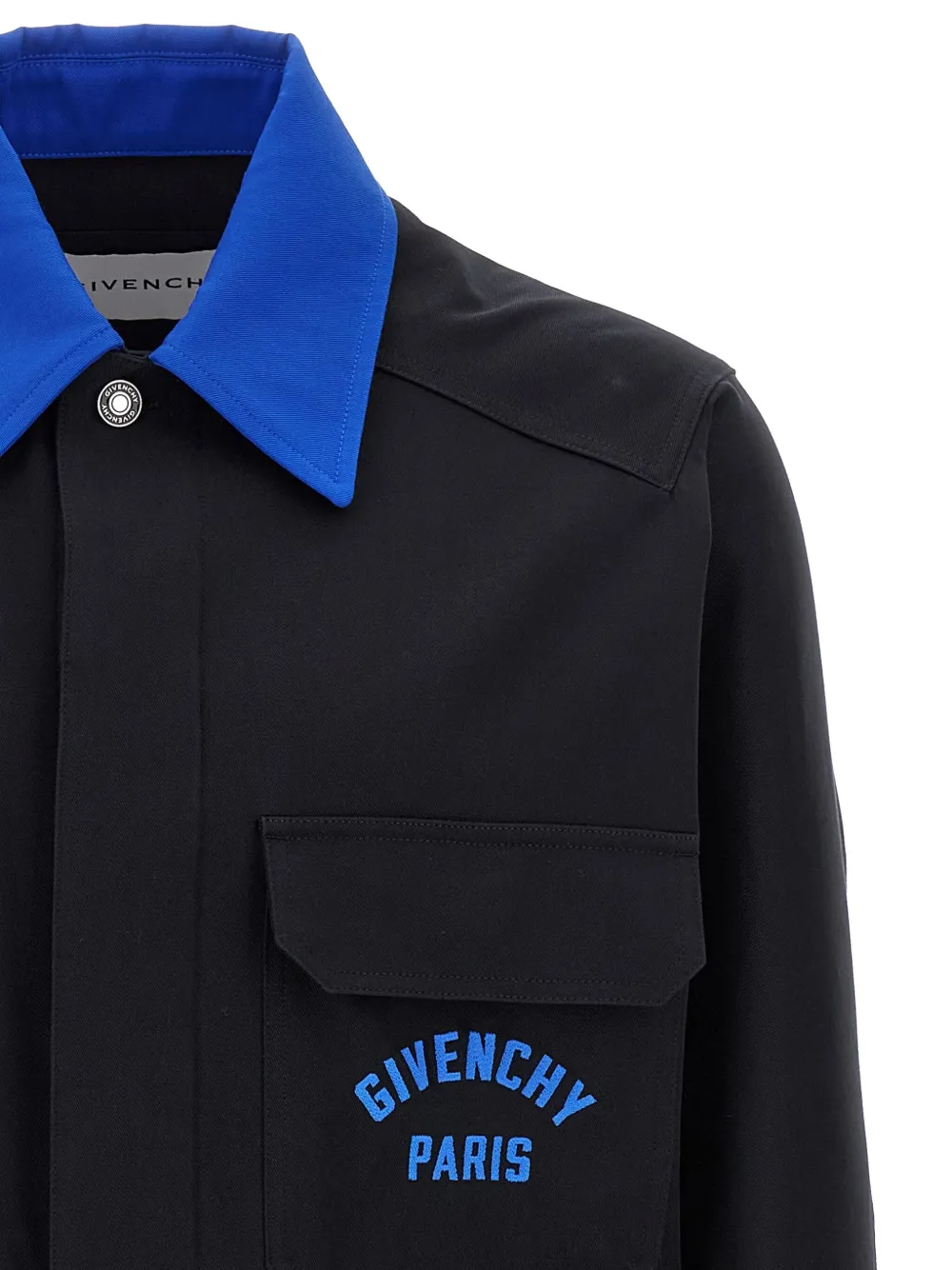 Givenchy cotton shirt jacket Blauw