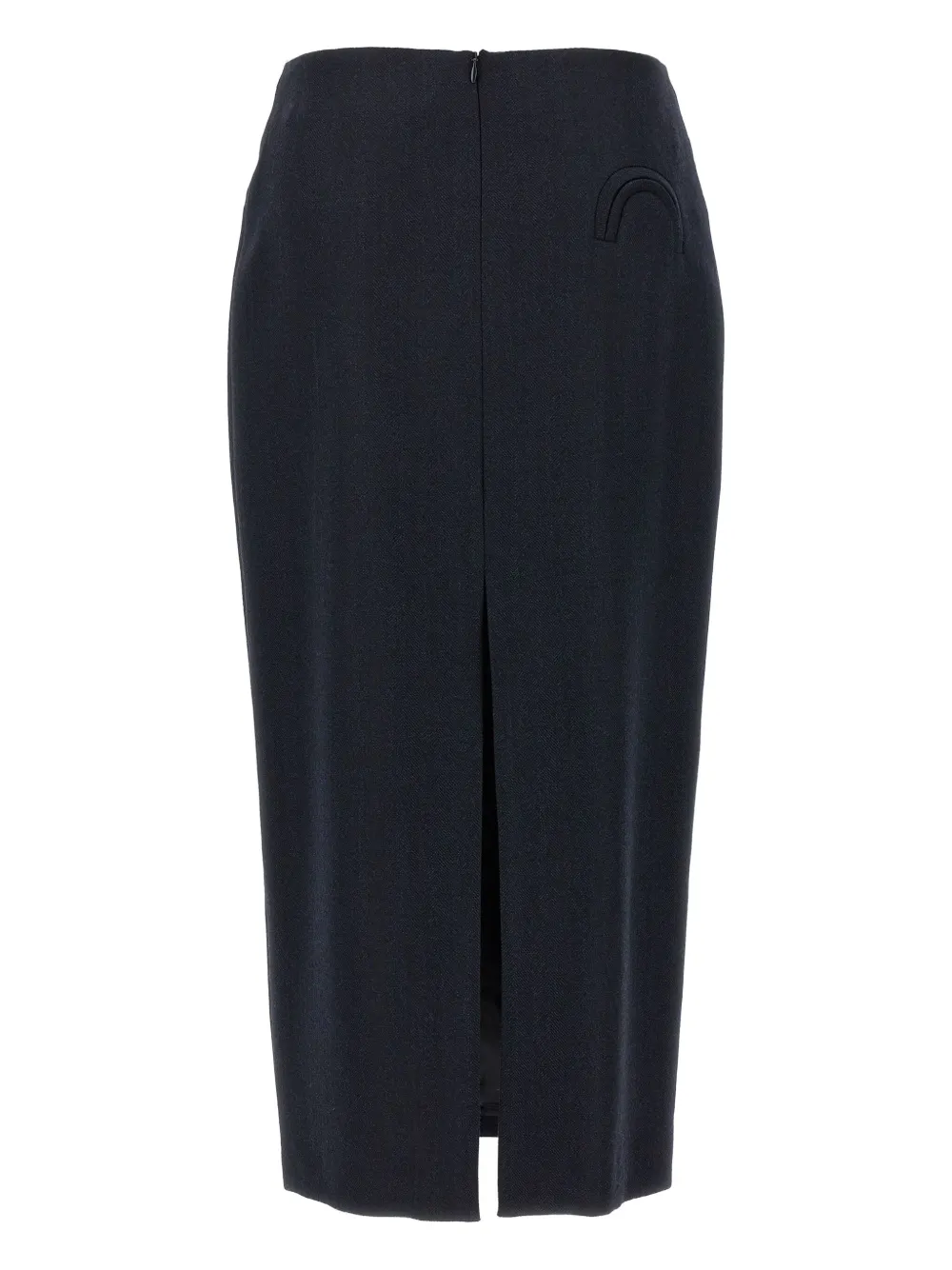 Blazé Milano Sussex Longuette zip midi skirt - Blauw