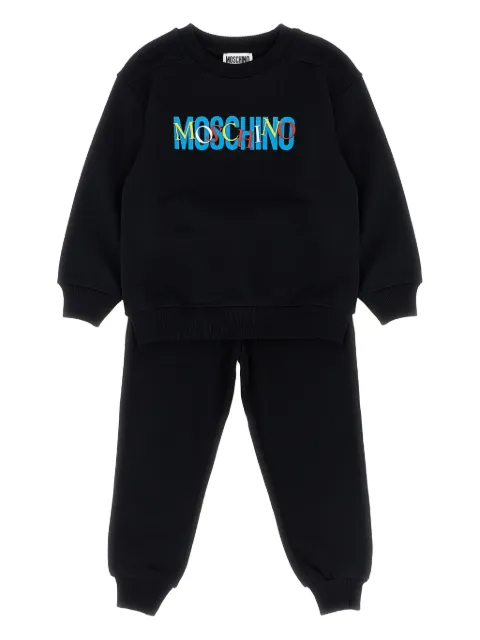 Moschino Kids traje deportivo con logo estampado