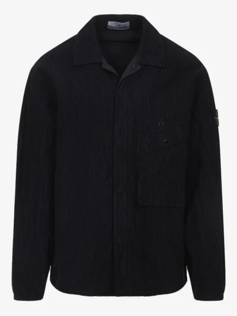 Stone Island corduroy patch-pocket shirt
