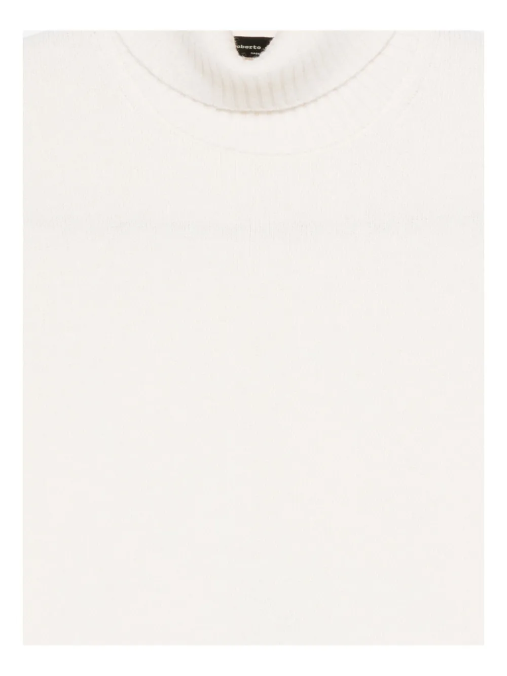 Roberto Collina Turtleneck Ribbed Sweater In White