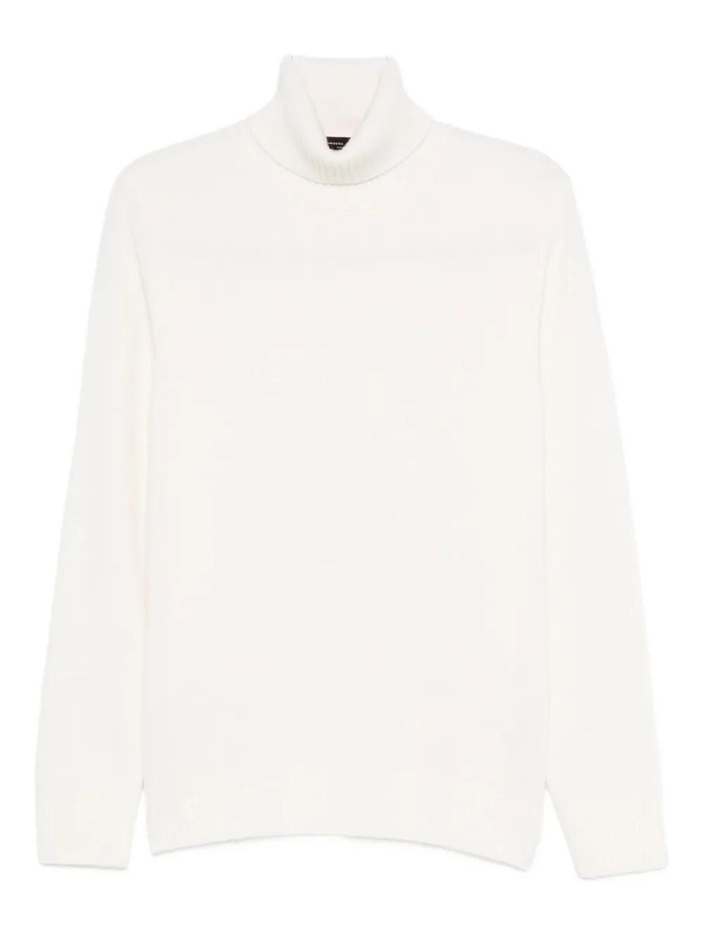 Roberto Collina Turtleneck Ribbed Sweater In White