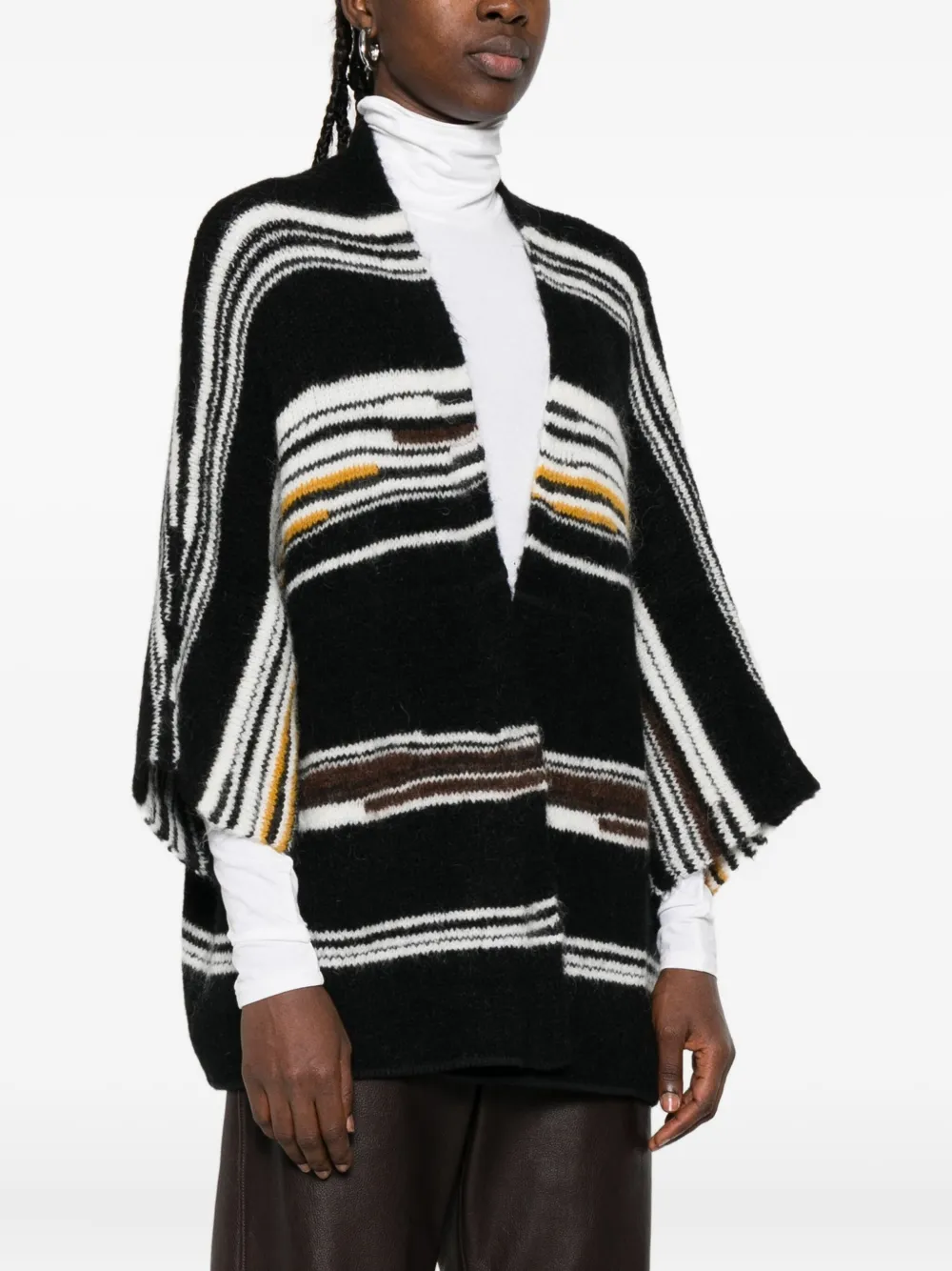 Missoni striped V-neck cardigan Zwart