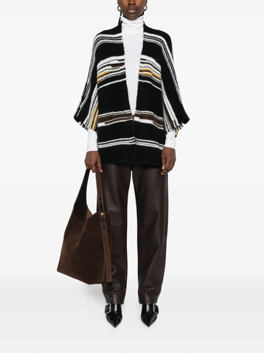Missoni striped V-neck cardigan Zwart
