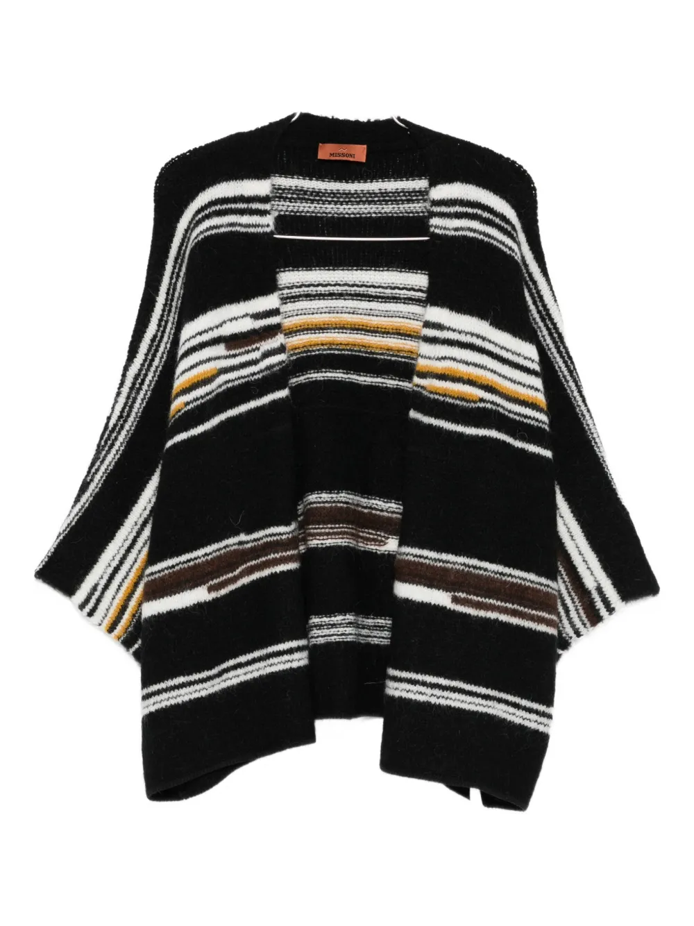Missoni V-neck Knitted Maxi Cardigan In Black