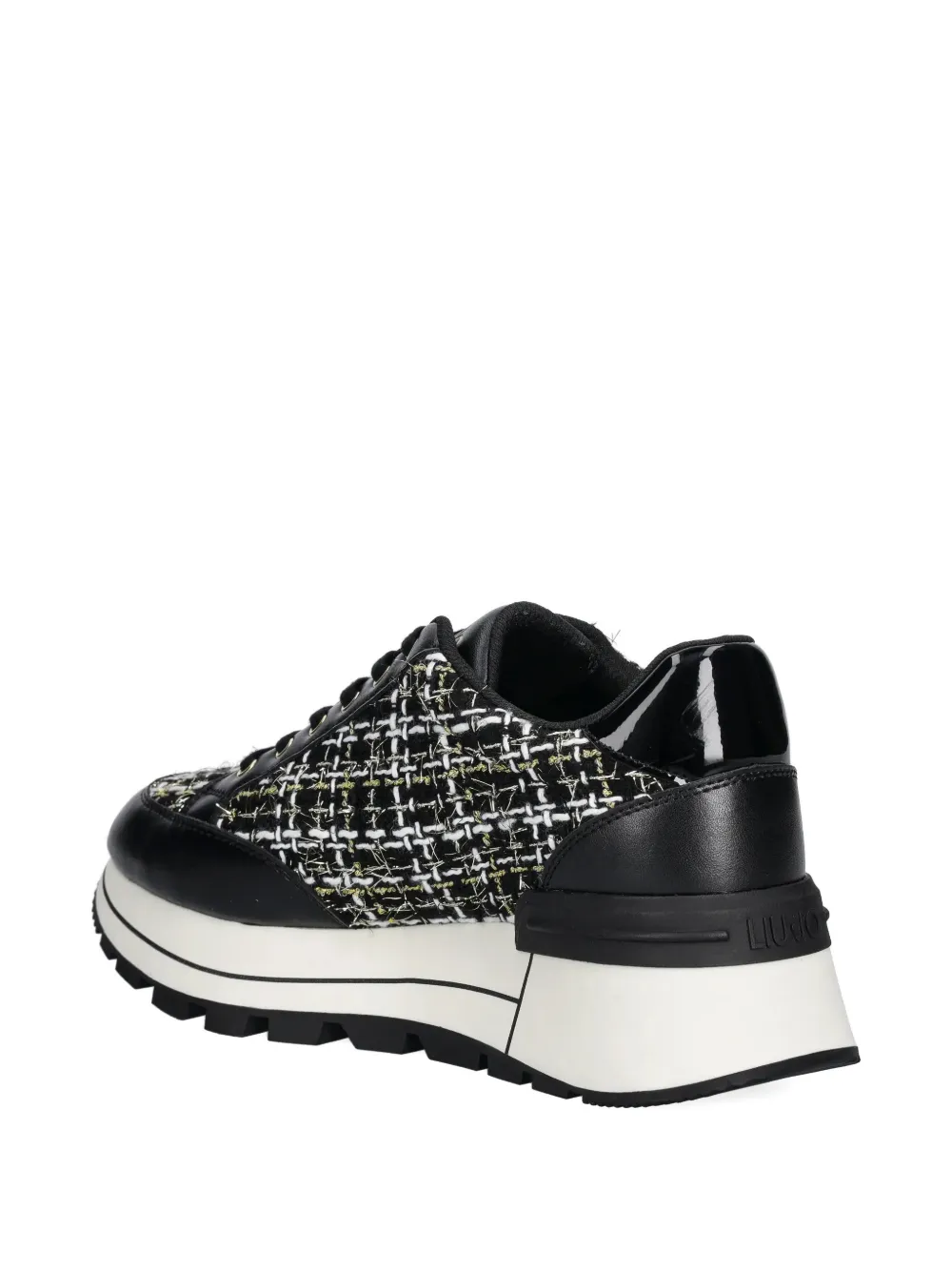 LIU JO Tweed sneakers met kristallen applicatie Zwart