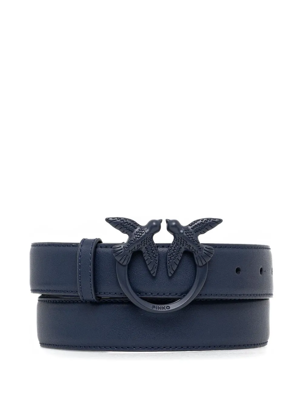 Pinko Birds-buckle Belt In Blue