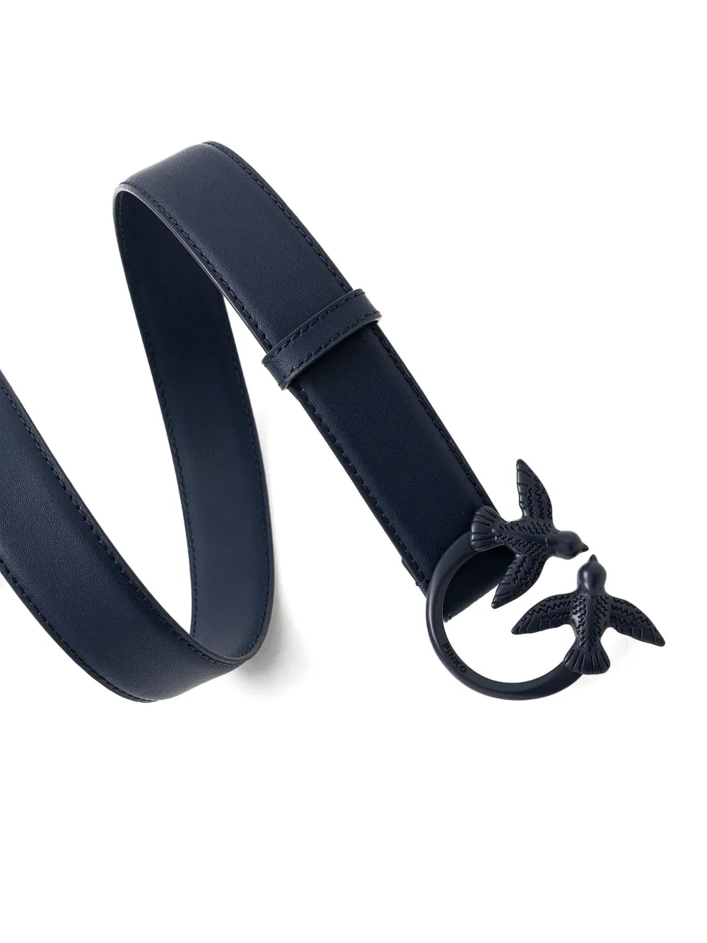 Pinko Birds-buckle Belt In Blue
