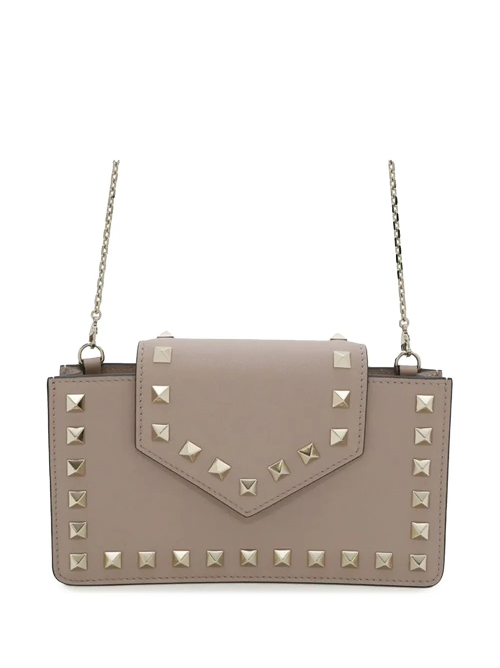 2018-2025 Calfskin Rockstud Phone Case with Chain crossbody bag