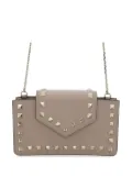 Valentino Garavani Pre-Owned 2018-2025 Calfskin Rockstud Phone Case with Chain crossbody bag - Brown