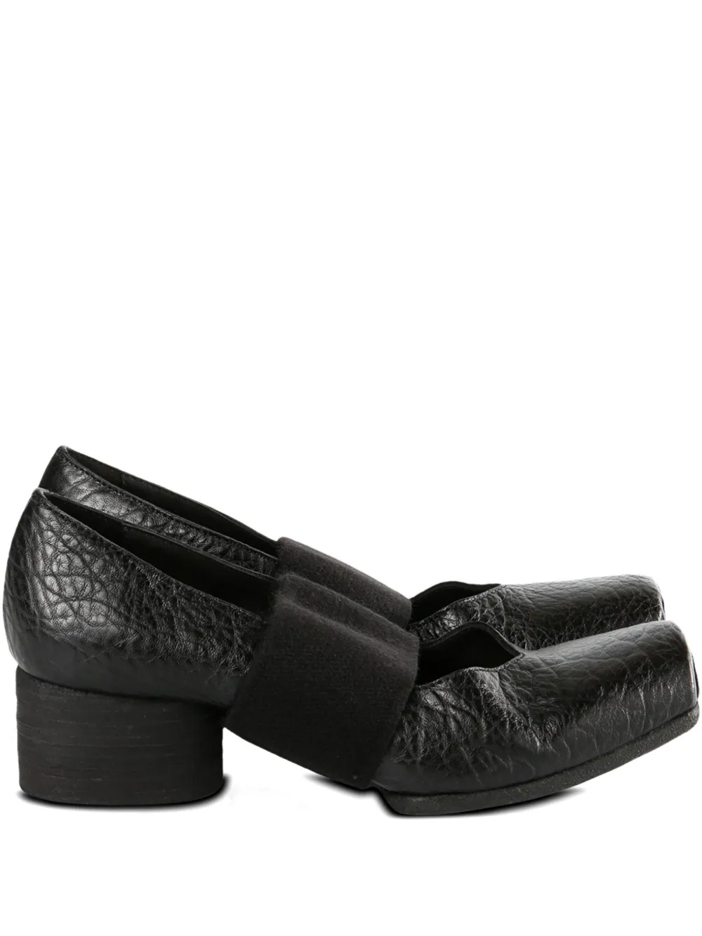 Uma Wang Ballerina leather pumpd Black