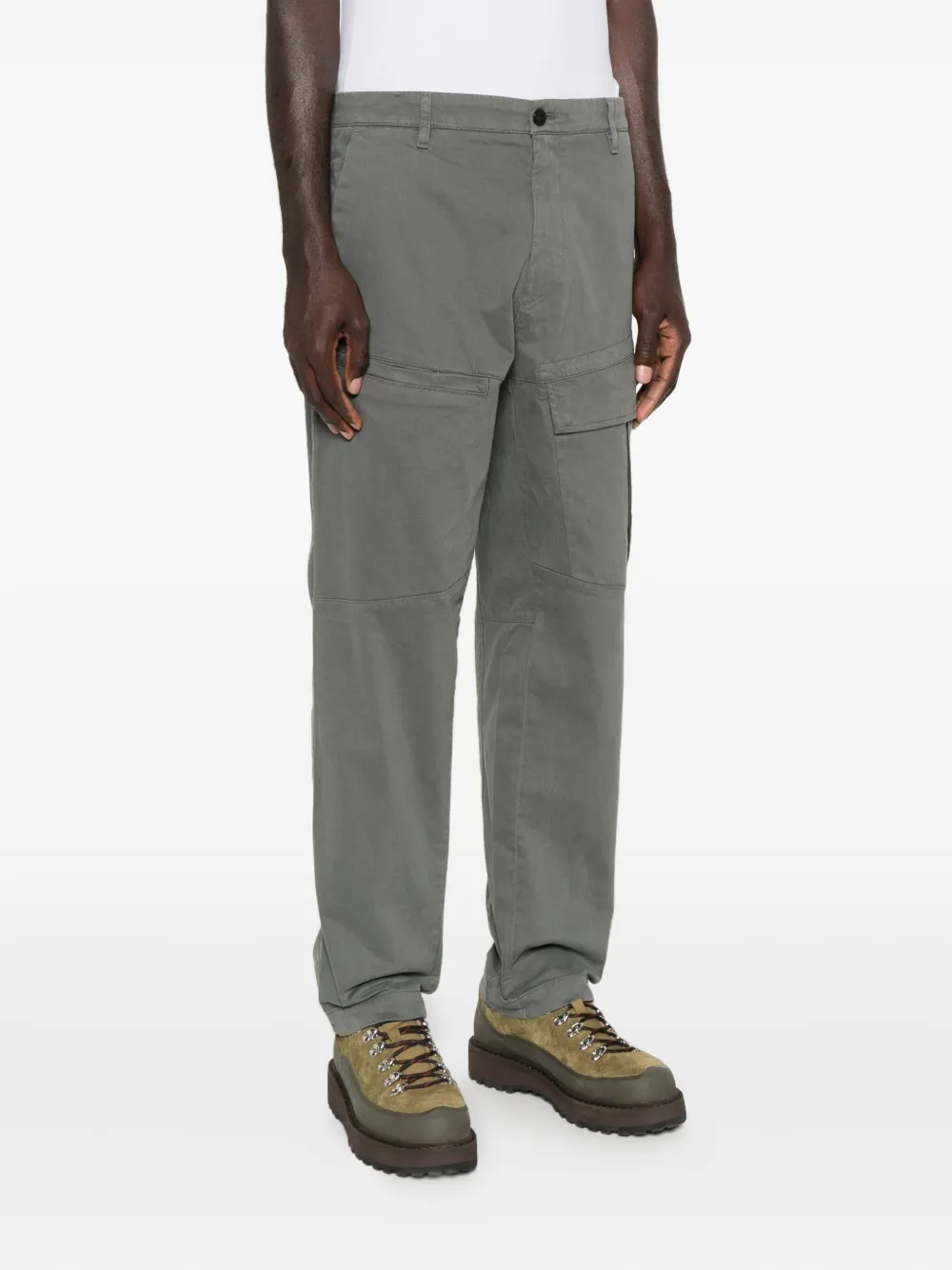 C.p. Company Cargo-pockets Straight-leg Trousers In Gray